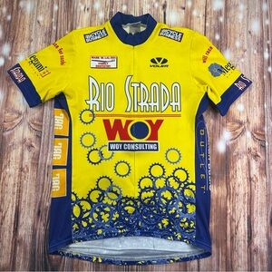 Vintage Voler Yellow and Blue Cycling Jersey Men’s
